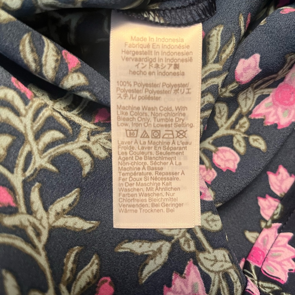 J Crew Floral Skirt Midi Blue Pink Purple Vine Medium NWT - Picture 5 of 9